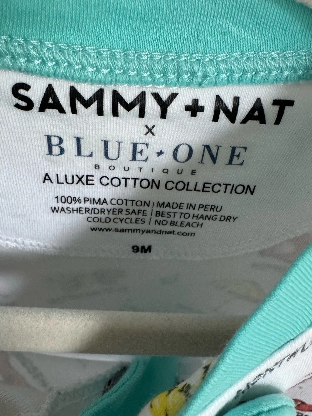 Sammy + Nat x Blue One The Hamptons Baby Footie Pajamas Size 9M